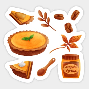 Autumn Pumpkin Pie Sticker